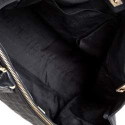 Pre Owned Givenchy Black Signature Canvas and Leather Double Zip Tote