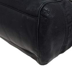 Pre Owned Givenchy Black Signature Canvas and Leather Double Zip Tote