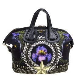 Pre Owned حقيبة جيفنشي نايت أنجل جلد سوداء / بيج