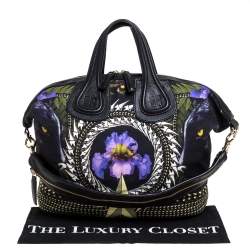 Pre Owned حقيبة جيفنشي نايت أنجل جلد سوداء / بيج