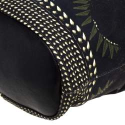 Pre Owned حقيبة جيفنشي نايت أنجل جلد سوداء / بيج