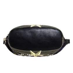 Pre Owned حقيبة جيفنشي نايت أنجل جلد سوداء / بيج