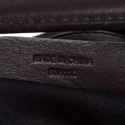 Pre Owned Givenchy Brown Signature Canvas and Leather Hobo