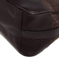 Pre Owned Givenchy Brown Signature Canvas and Leather Hobo