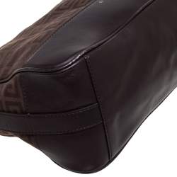 Pre Owned Givenchy Brown Signature Canvas and Leather Hobo