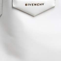 Pre Owned Givenchy White Leather Large Antigona Shopping Tote