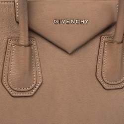 Pre Owned حقيبة جيفنشي أنتيغونا متوسطة جلد بنية فاتحة