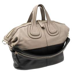 Givenchy Beige/Black Leather Medium Nightingale Satchel