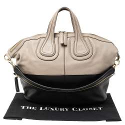 Givenchy Beige/Black Leather Medium Nightingale Satchel