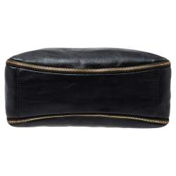 Pre Owned Givenchy Black Leather Zipped Detail Tote