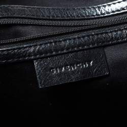 Pre Owned Givenchy Black Leather Zipped Detail Tote