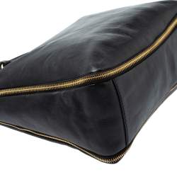 Pre Owned Givenchy Black Leather Zipped Detail Tote