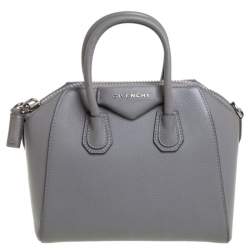 Givenchy Grey Leather Mini Antigona Satchel