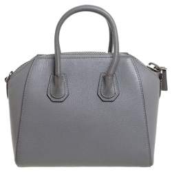 Givenchy Grey Leather Mini Antigona Satchel