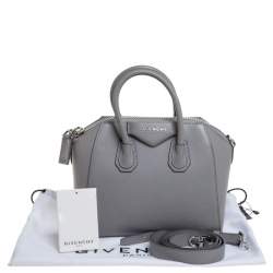 Givenchy Grey Leather Mini Antigona Satchel