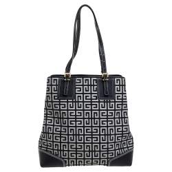 Givenchy Grey Monogram Canvas and Leather  Tote 