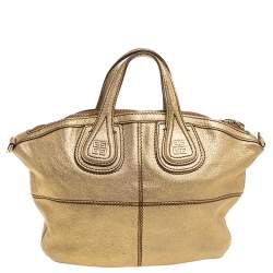 Givenchy Metallic Gold Leather Mini Nightingale Bag