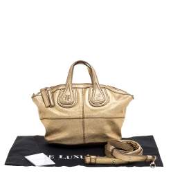 Givenchy Metallic Gold Leather Mini Nightingale Bag