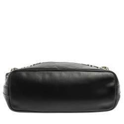 Pre Owned Givenchy Black/Grey Monogram Canvas and Leather Hobo