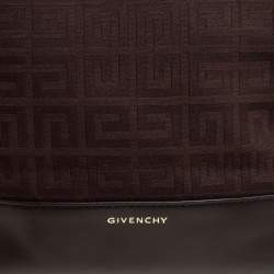 Pre Owned Givenchy Brown Monogram Canvas and Leather Hobo
