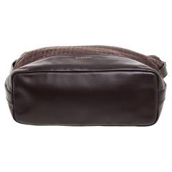 Pre Owned Givenchy Brown Monogram Canvas and Leather Hobo