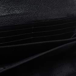 Pre Owned Givenchy Black Canvas and Leather Continental Wallet