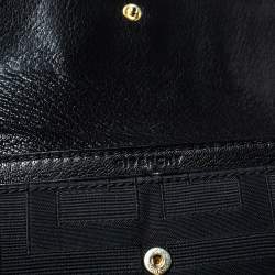 Pre Owned Givenchy Black Canvas and Leather Continental Wallet