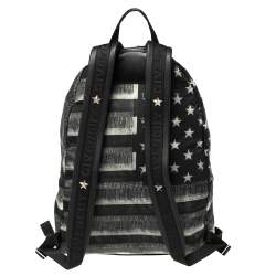 Pre Owned Givenchy Black American Flag Print Nylon Backpack