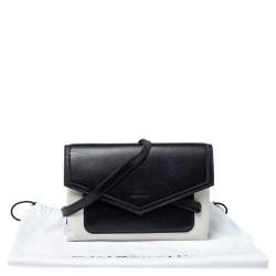 Pre Owned حقيبة كروس جيفنشي جلد أبيض و أسود