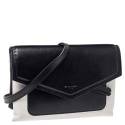 Pre Owned حقيبة كروس جيفنشي جلد أبيض و أسود