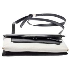 Pre Owned حقيبة كروس جيفنشي جلد أبيض و أسود