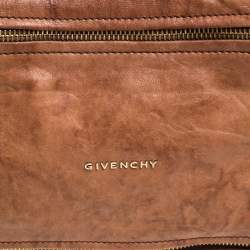 Pre Owned Givenchy Brown Leather Large Pandora Shoulder Bag