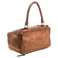 Pre Owned Givenchy Brown Leather Large Pandora Shoulder Bag