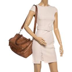 Pre Owned Givenchy Brown Leather Large Pandora Shoulder Bag