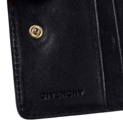 Pre Owned Givenchy Grey/Black Monogram Canvas and Leather Wallet
