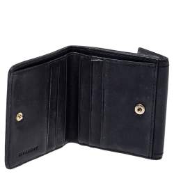 Pre Owned Givenchy Grey/Black Monogram Canvas and Leather Wallet