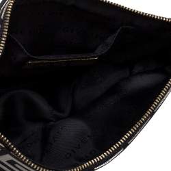 Pre Owned Givenchy Black Monogram Canvas and Leather Tassel Baguette Bag