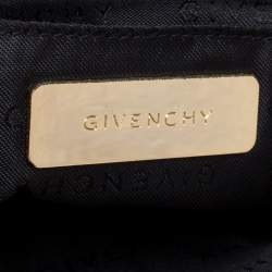 Pre Owned Givenchy Black Monogram Canvas and Leather Tassel Baguette Bag