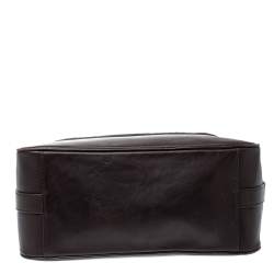 Pre Owned Givenchy Black/Cacao Monogram Canvas and Leather Zip Hobo