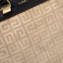 Givenchy Cream/Black Monogram Canvas and Leather Tote