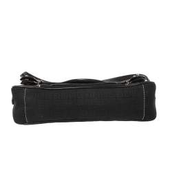 Pre Owned حقيبة كتف جيفنشى صغيرة جلد ودنيم أسود 