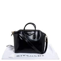 Pre Owned Givenchy Black Leather Medium Antigona Satchel