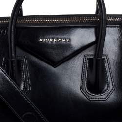 Pre Owned Givenchy Black Leather Medium Antigona Satchel