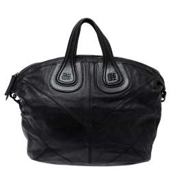 Pre Owned Givenchy Black Leather Medium Nightingale Satchel