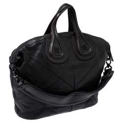 Pre Owned Givenchy Black Leather Medium Nightingale Satchel