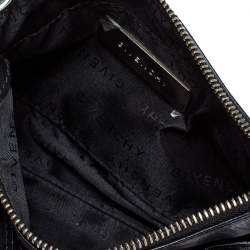 Pre Owned Givenchy Black Leather Tassel Pocket Chain Baguette Bag