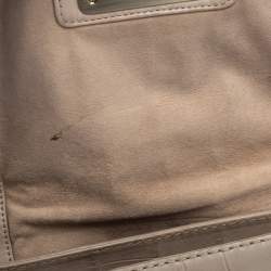 Pre Owned Givenchy Beige Croc Embossed Leather Flap Shoulder Bag