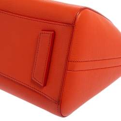 Givenchy Orange Leather Small Antigona Satchel