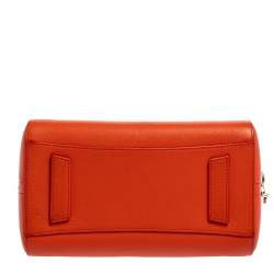 Givenchy Orange Leather Small Antigona Satchel