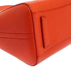 Givenchy Orange Leather Small Antigona Satchel